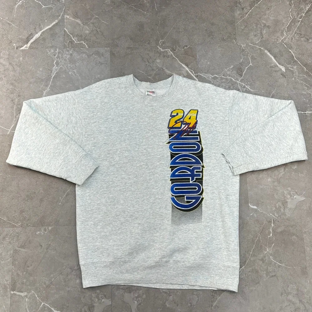 90s Vintage Nascar Jeff Gordon Sweatshirt Mens Large Racing Pullover Crewneck